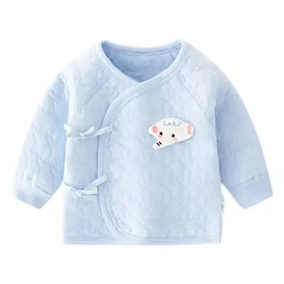 Pink Quilted Thermal Baby Top with Embroidered Patch