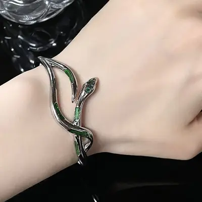 Slytherin Green Snake Bracelet Set Cold Style French Design