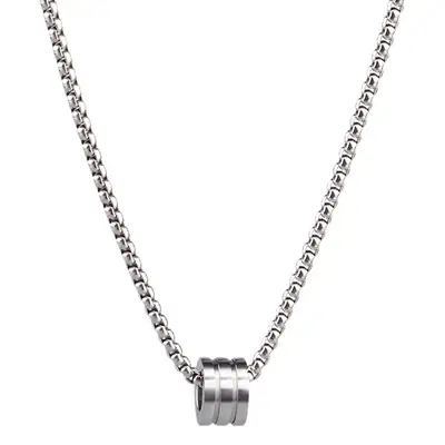 Titanium Steel Silver Waist Necklace for Men Women