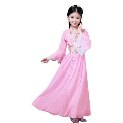 Fairy Skirt Princess Costume for Girls Pink Hanfu