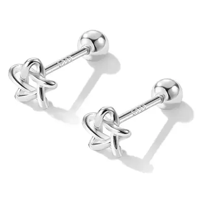 S999 Sterling Silver Star Earrings for Women
