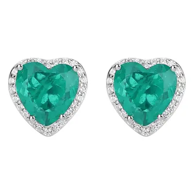 Heart-shaped Gold Plated Emerald Jewelry Set for Women
