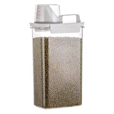 Transparent 2900ML Moisture-Proof Rice Jar with Dual Side Holes