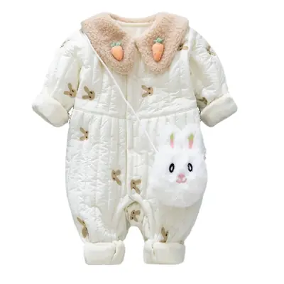 Baby Winter Jumpsuit Pink Cotton Newborn Fashion