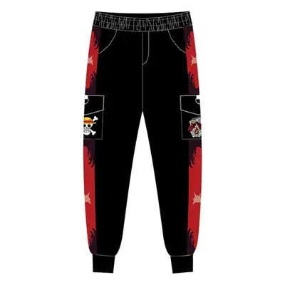 Luffy One Piece Animation Trousers Black with Pocket Design