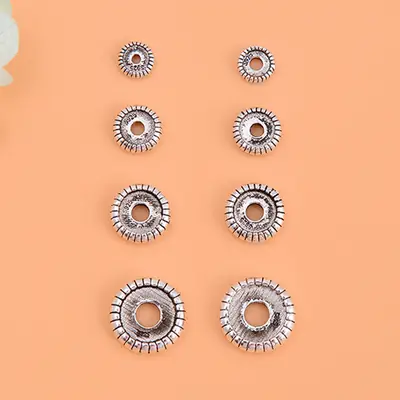 S925 Sterling Silver Straight Grain Spacer Rings