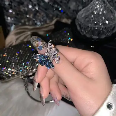 Adjustable Butterfly Ring for Women's Luxury Design