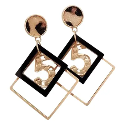 Korean Geometric Rhombus Earrings for Women