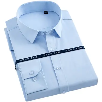 Men's Long Sleeve Cotton-Free Executive Shirt Black
