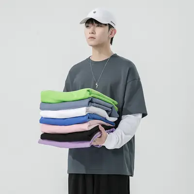Factory Wholesale Blue Round Neck Sweater for Men