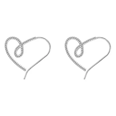 925 Silver Heart Earrings for Women Niche Design