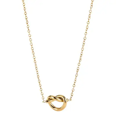 Gold Rope Knot Necklace for Women