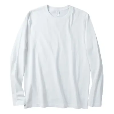 Men White Cotton T-Shirt 270g Round Neck