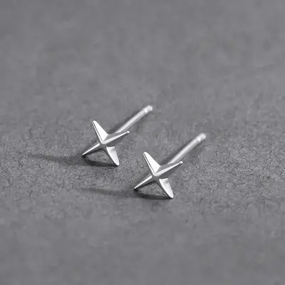 Star Ear Studs for Men Mini Simple Trendy