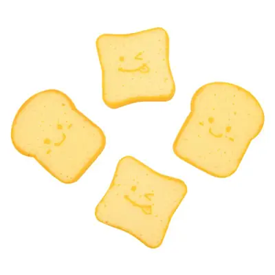 Super Les Cartoon Bread Sponge 2 Pcs Kitchen Cleaning