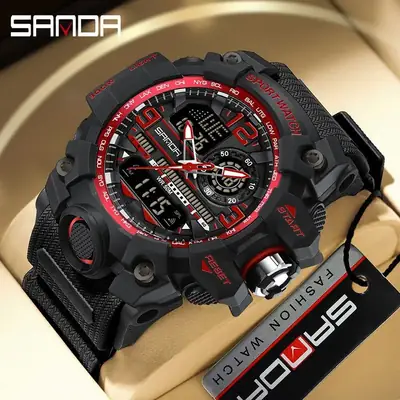 Sanda Waterproof Digital Watch for Men Women Sports Use