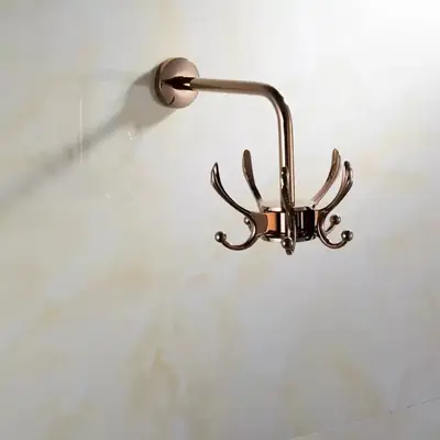 New Black Gold Wall Mount Coat Hook for Bathroom & Hotel