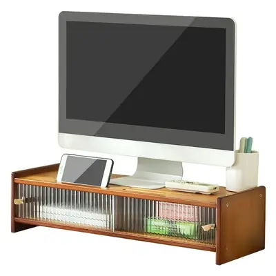 Elevated Computer Monitor Storage Rack for Home Office