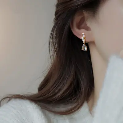 Blue Topaz Water Drop Earrings for Women
