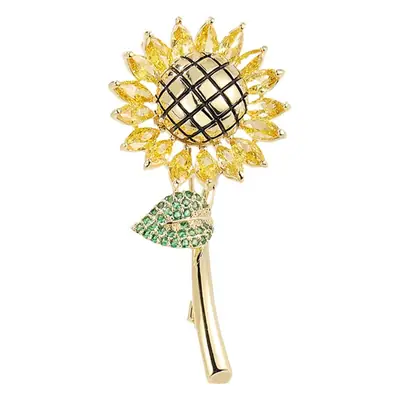 Zircon Daisy Sunflower Brooch for Women