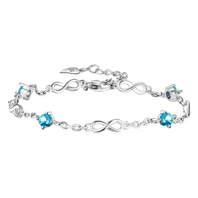 Light Luxury Blue Zircon Bracelet for Women