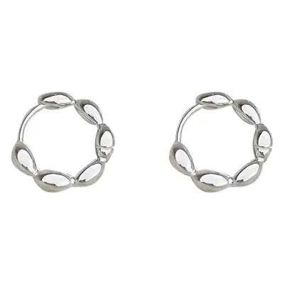Yongcheng Simple and Cool Style Rice Grain Olive Bead Earrings Women's Earrings All-Over 925 Sterling Silver Niche Earrings 2024