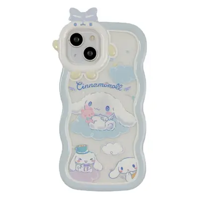 iPhone16PRO Wave Monster Protective Case with Jade Gui Dog Bracelet