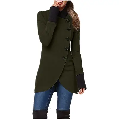 2025 Blue Long Sleeve Jacket for Women
