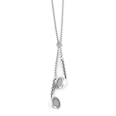 Stainless Steel Ins-Style Necklace with Circular Pendant