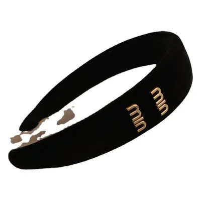Vintage Velvet Letter Headband for Women Autumn Winter