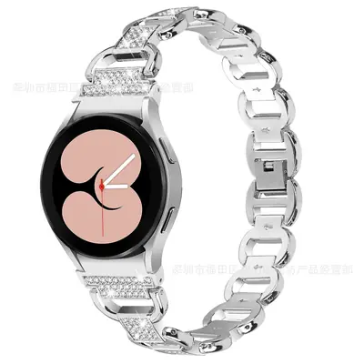 Samsung Galaxy Watch4/5/6 Metal Strap Watch with Full Diamond Strap