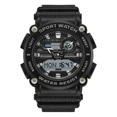 Sanda Red Sport Watch with Dual Digital Display