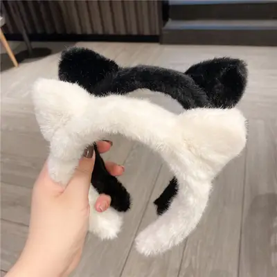 Plush Cat Ears Hair Band for Women
