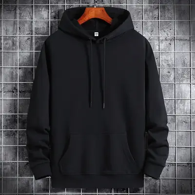 Men's Pink Hooded Sweatshirt with Front Pocket