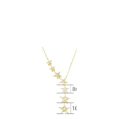 Women's Five-pointed Star Clavicle Necklace with Zircon