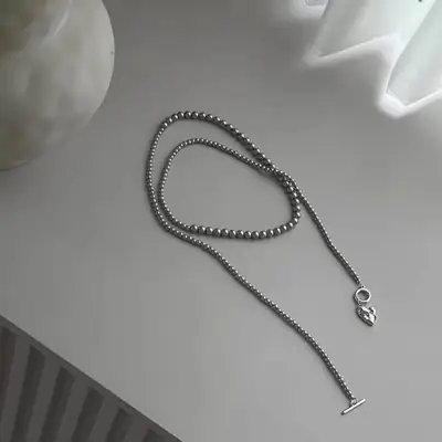 Grey Pearl Necklace for Women Early Autumn New Design