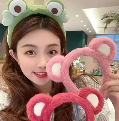 22 Strawberry Cat Ear Headband Women's Autumn Winter Wash
