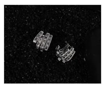 Yeyuan Kui Multi-Layer Zircon Ear Studs for Women