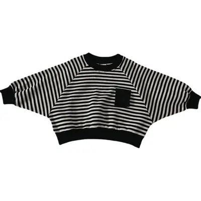 Children's Blue Striped Sweatshirt 2025 Spring Autumn