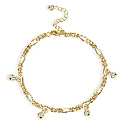 Copper Plated Gold Zircon Chain for Women