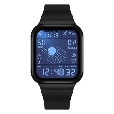 Sanda Waterproof Sports Calorie Pedometer Watch for Men Women