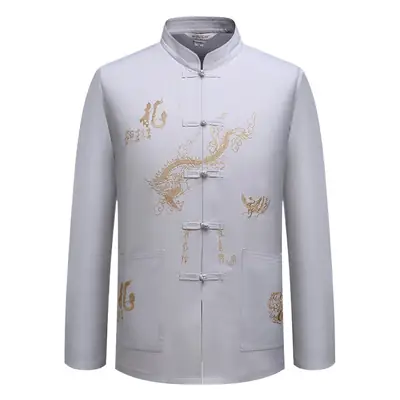 Hanfu Embroidered Long Sleeve Shirt for Men