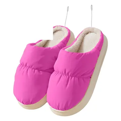 USB Heating Pink Slippers Cross-Border