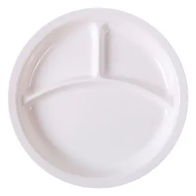 A5 Melamine 4-Compartment Plate White