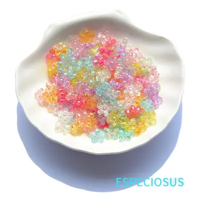 9mm Transparent Color Acrylic Plum Blossom Scattered Beads