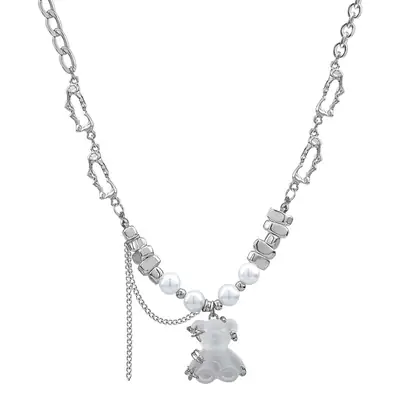 Transparent Jelly Bear Mang Star Necklace Women