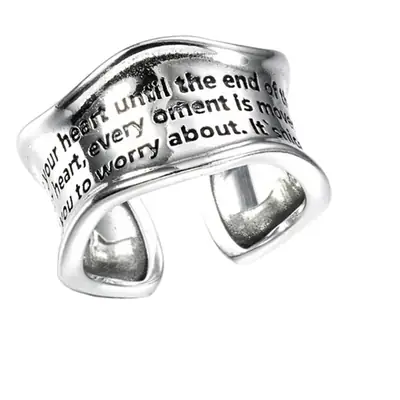 Hip Hop English Adjustable Ring for Women