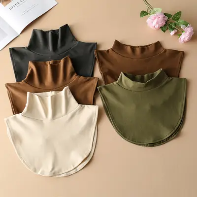 Black Knitted Neck Collar with Warm Fabric