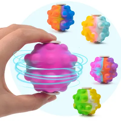 3D Rotating Bubble Detector Finger Gyro Silicone Ball