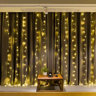 3D Waterfall LED Curtain Lights for Bedroom & Wedding